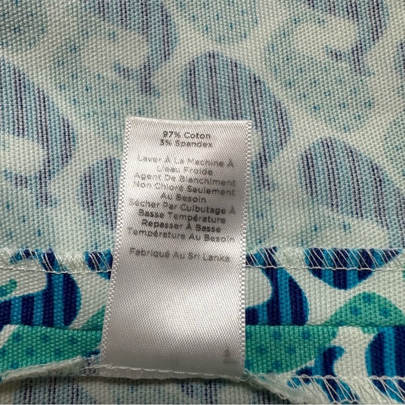 Talbots Nantucket Whale Print Skirt Preppy Coastal A-Line Cotton Stretch Petite - Picture 9 of 9